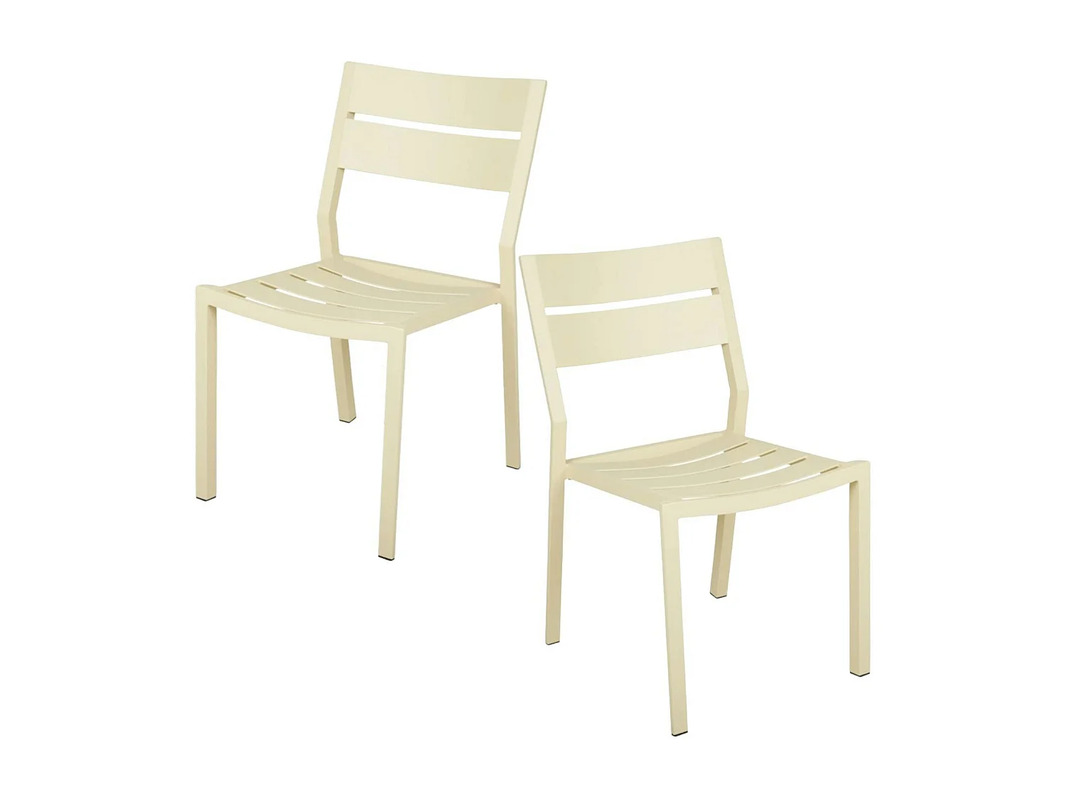 Chaise de jardin en aluminium jaune tendre (lot de 2) STOCKHOLM