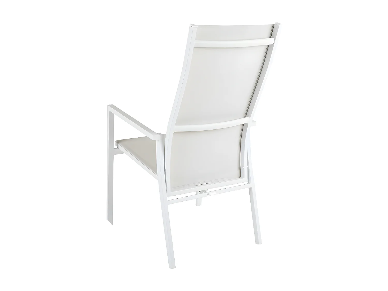 Fauteuil de jardin en aluminium avec dossier réglable blanc (lot de 2) OSLO