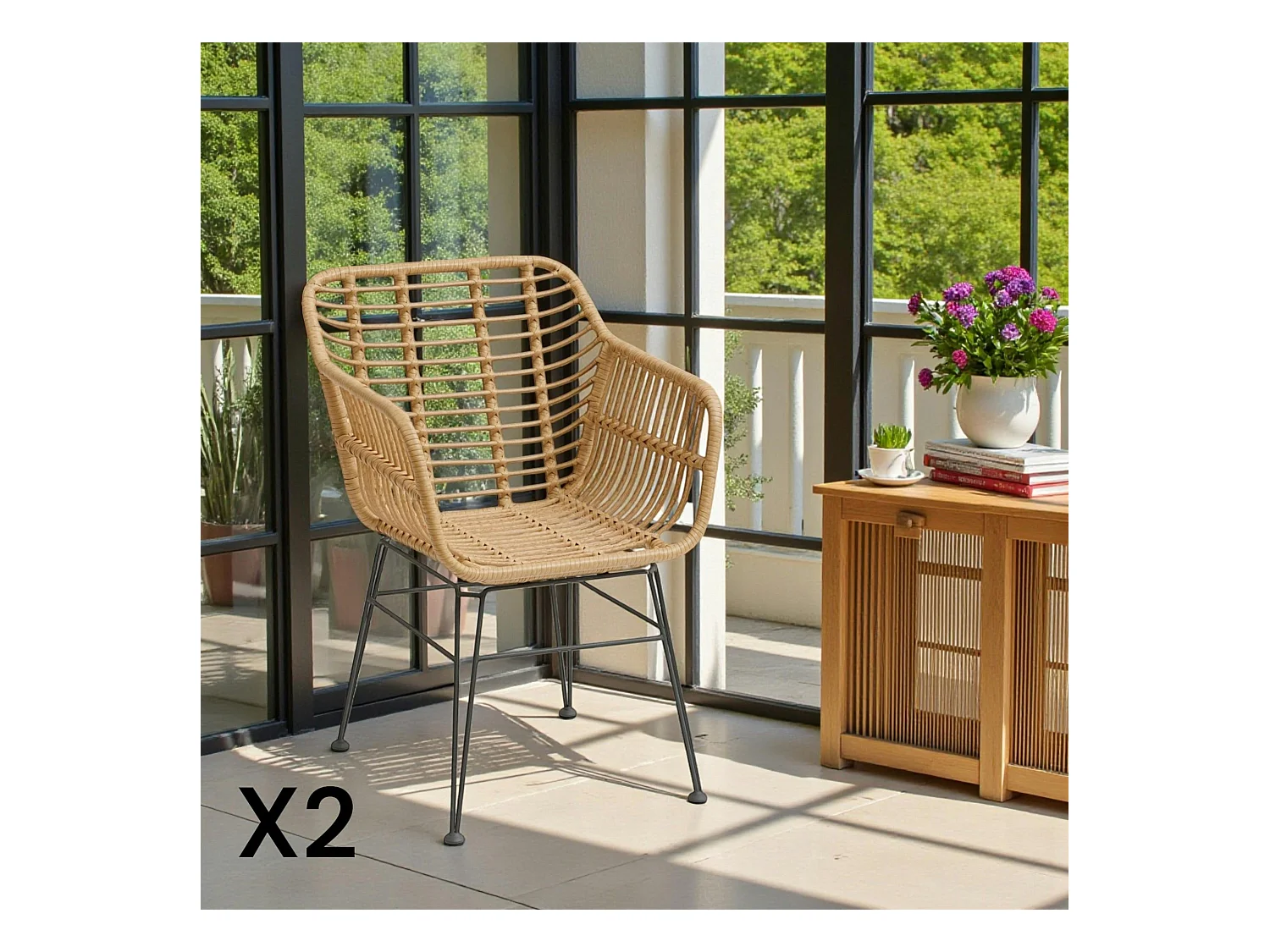 Fauteuil en rotin synthétique (lot 2) GRENADE