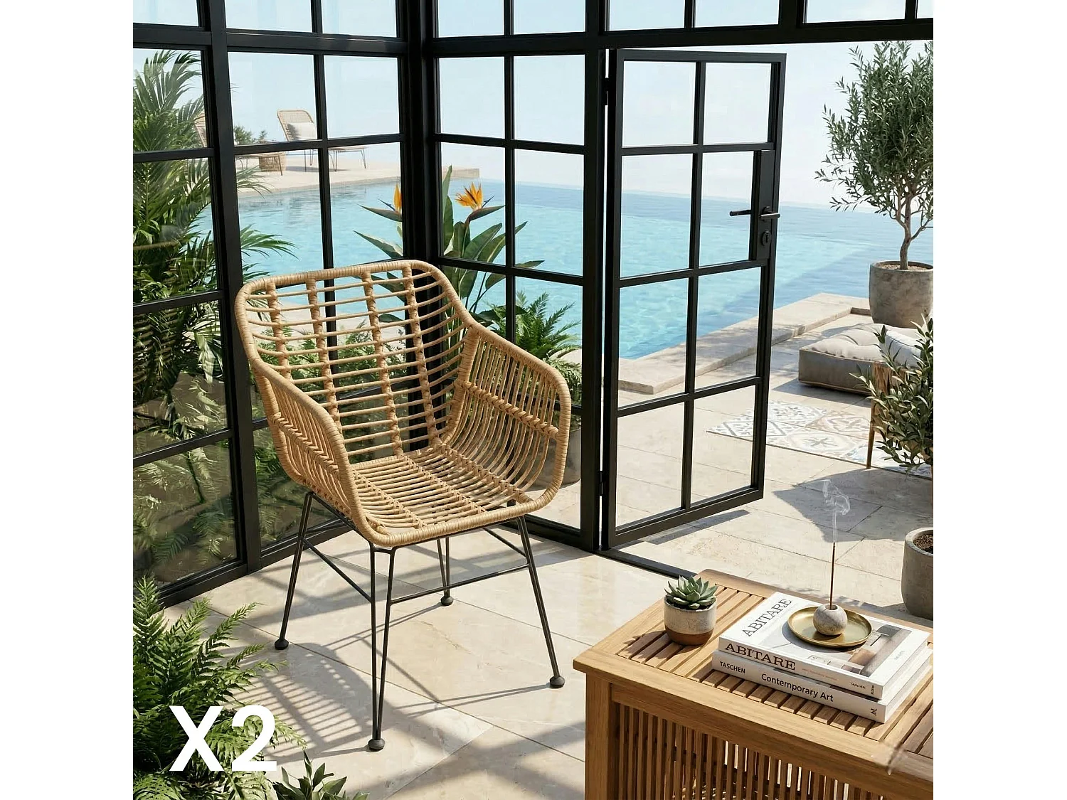 Fauteuil en rotin synthétique (lot 2) GRENADE