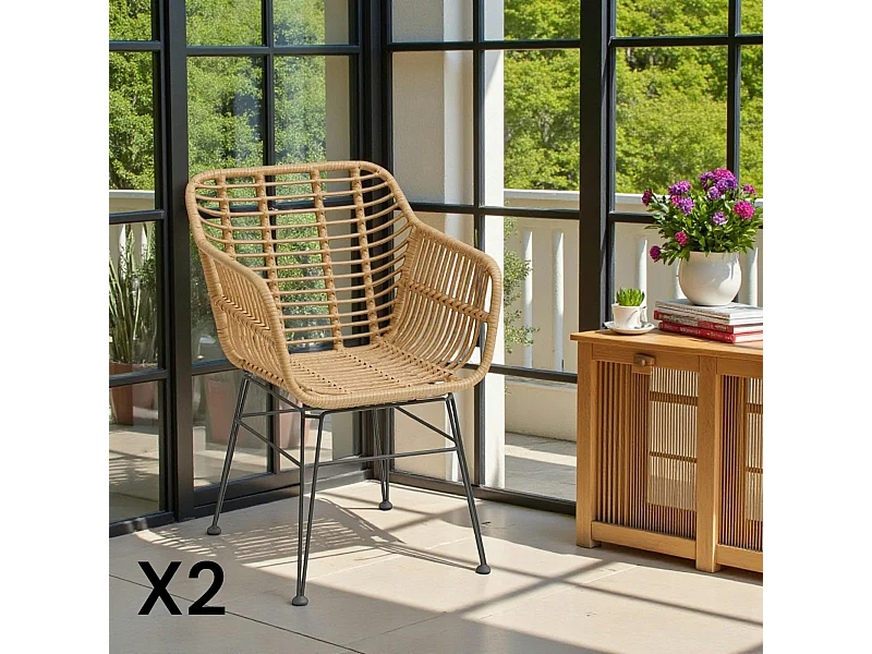 Fauteuil en rotin synthétique (lot 2) GRENADE
