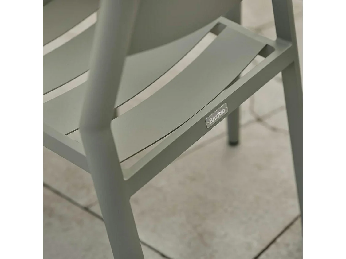 Chaise de jardin en aluminium vert argile (lot de 2) STOCKHOLM