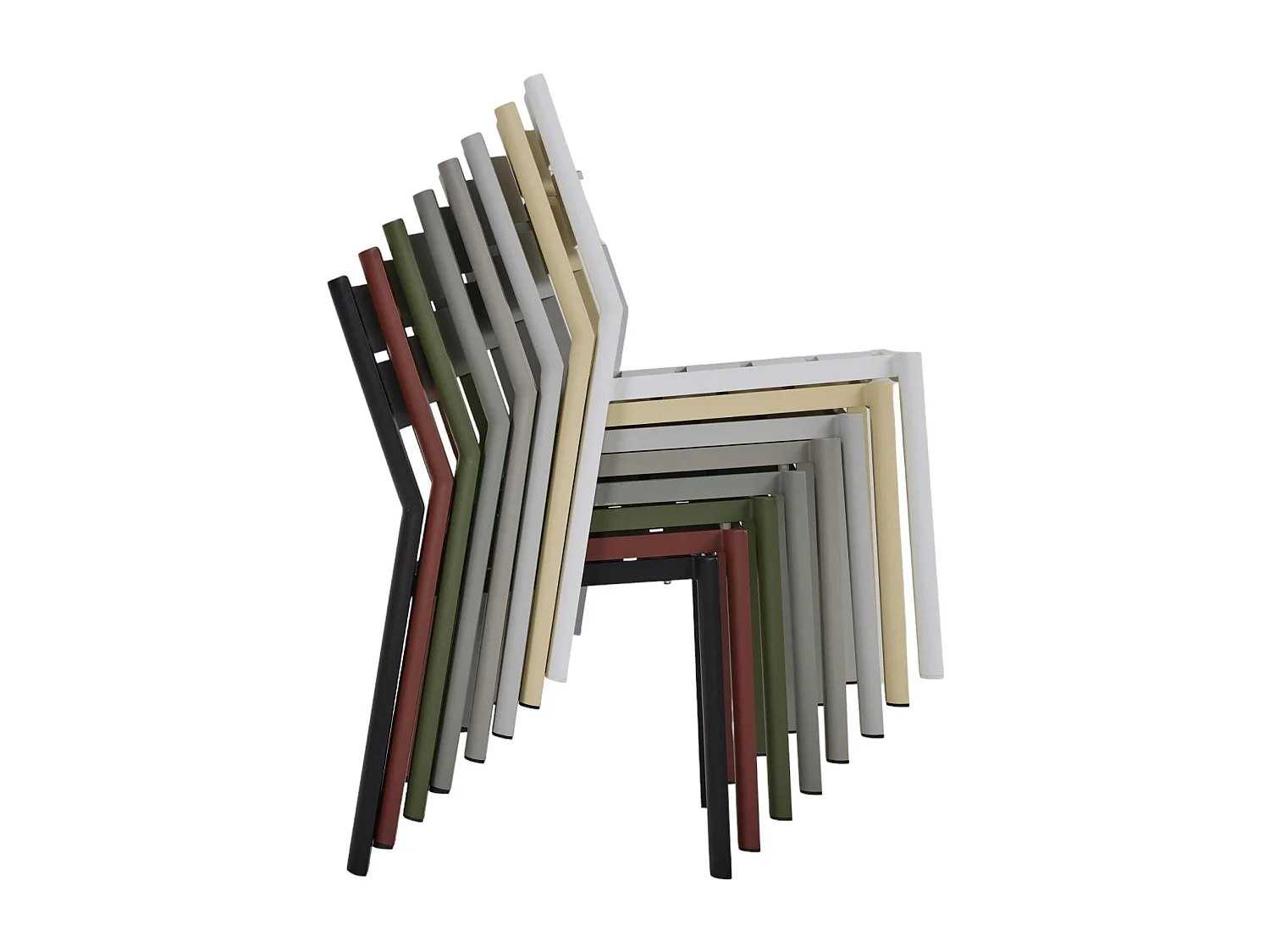 Chaise de jardin en aluminium vert argile (lot de 2) STOCKHOLM