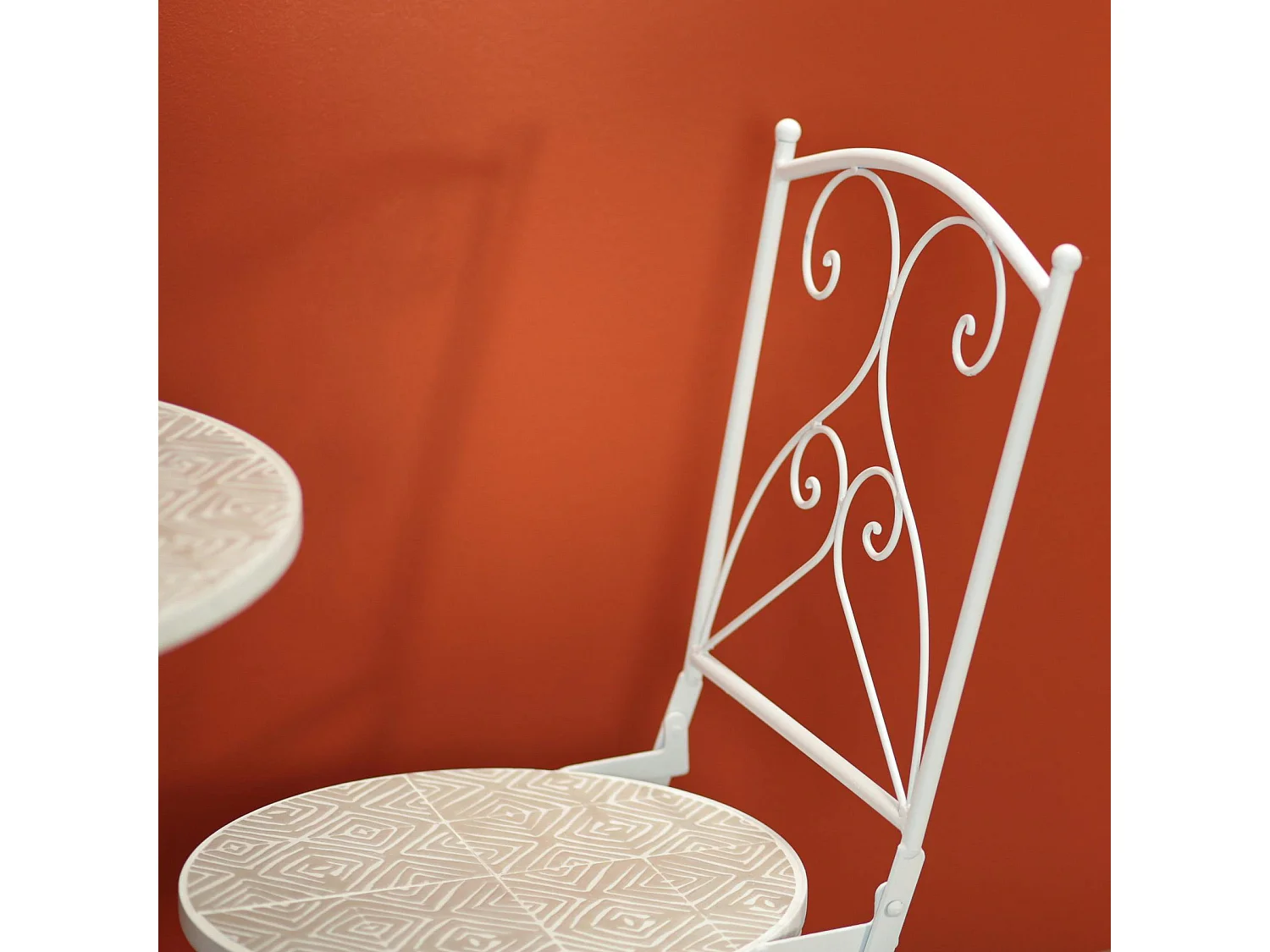 Chaise de jardin en mosaïque beige (lot de 2) GRENADE