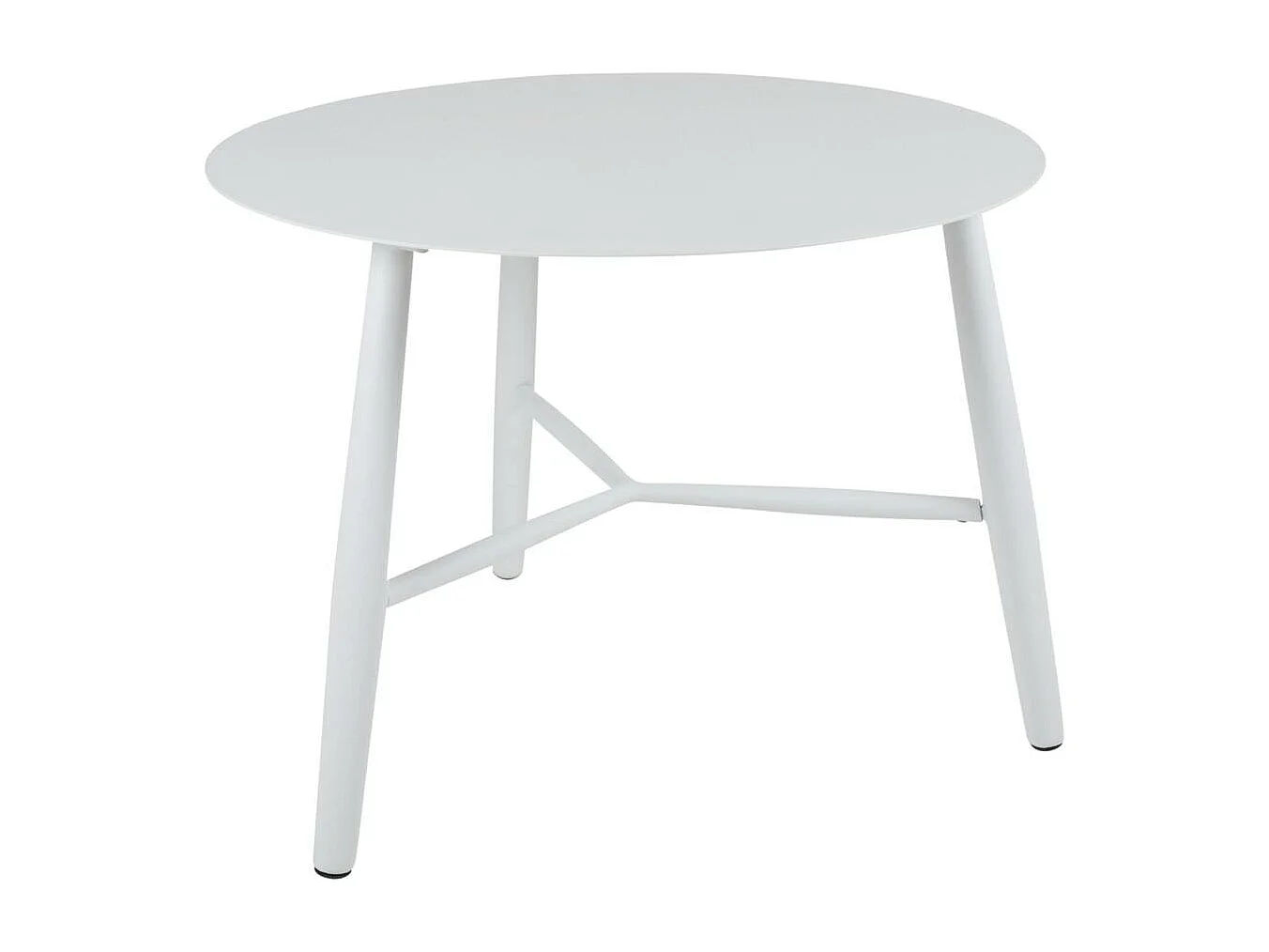Table basse de jardin en aluminium blanc Ø 60 cm STOCKHOLM