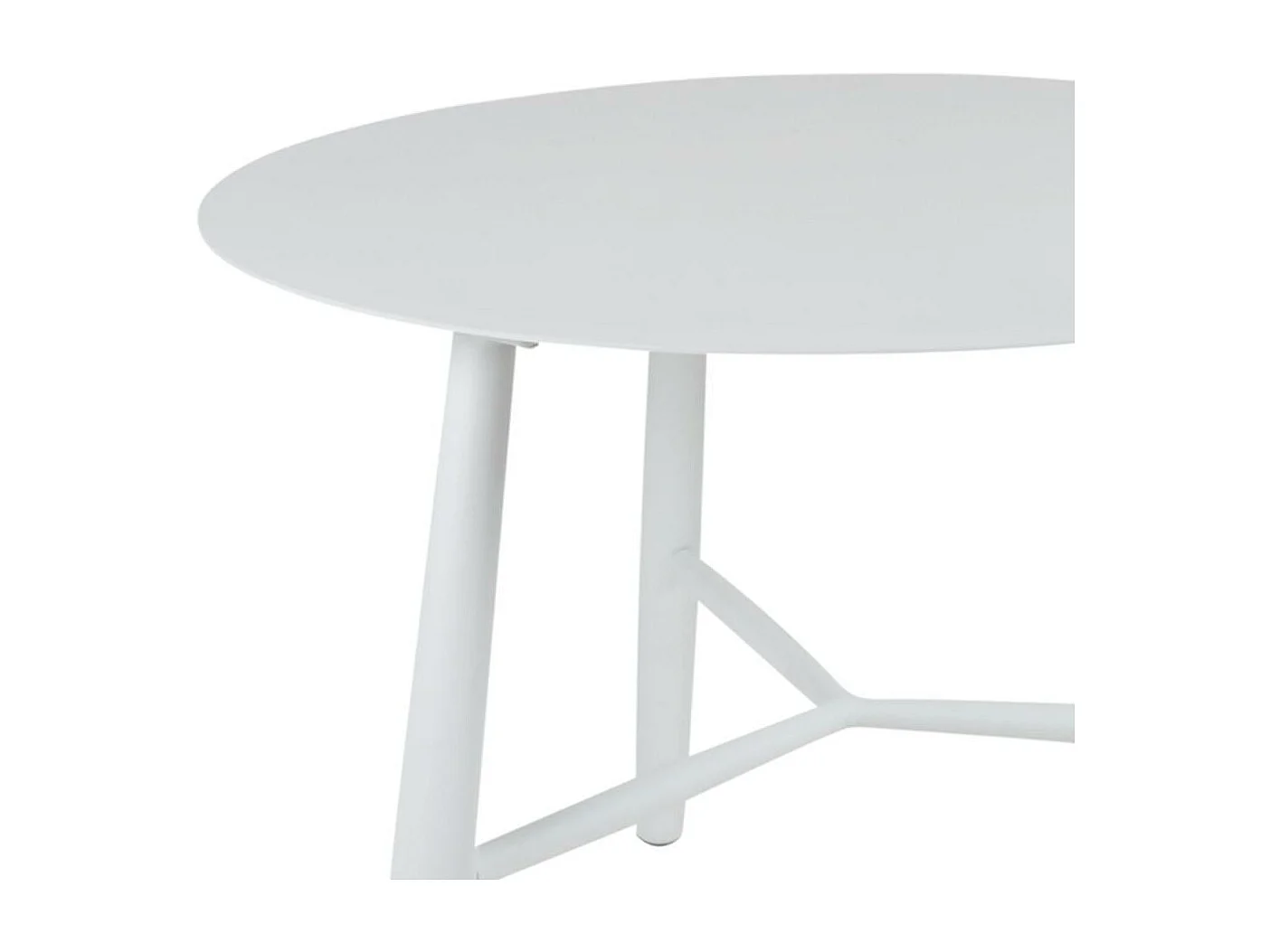 Table basse de jardin en aluminium blanc Ø 60 cm STOCKHOLM