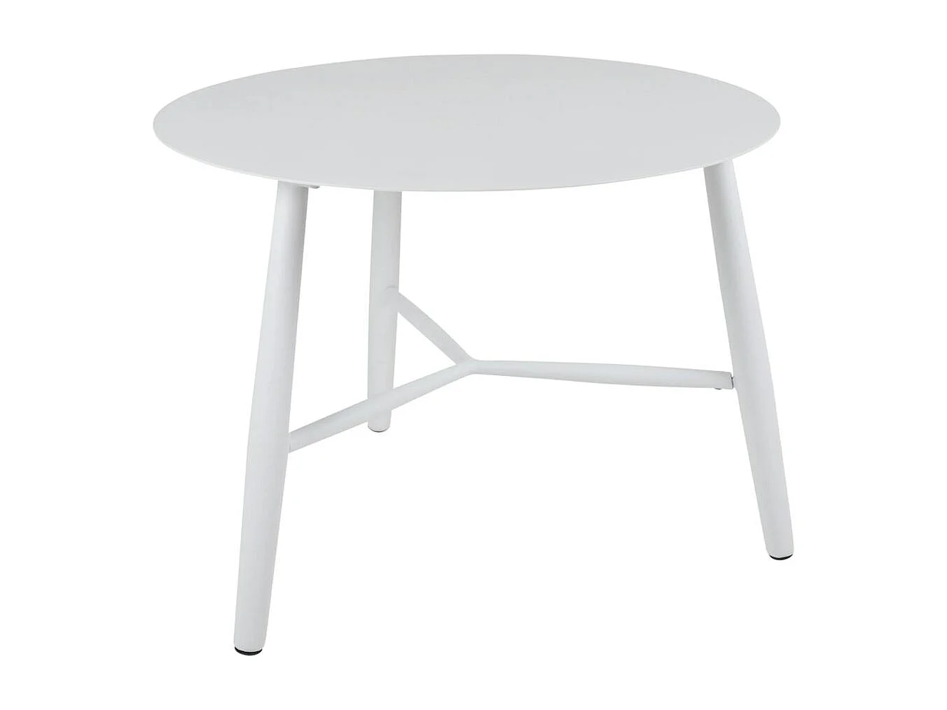 Table basse de jardin en aluminium blanc Ø 60 cm STOCKHOLM