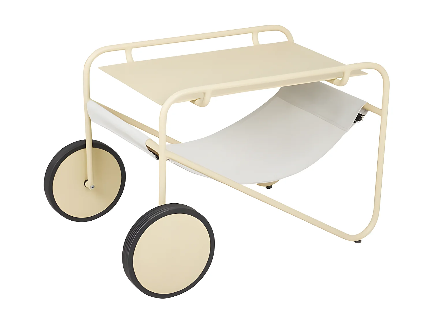 Table d'appoint de jardin en aluminium jaune tendre OSLO