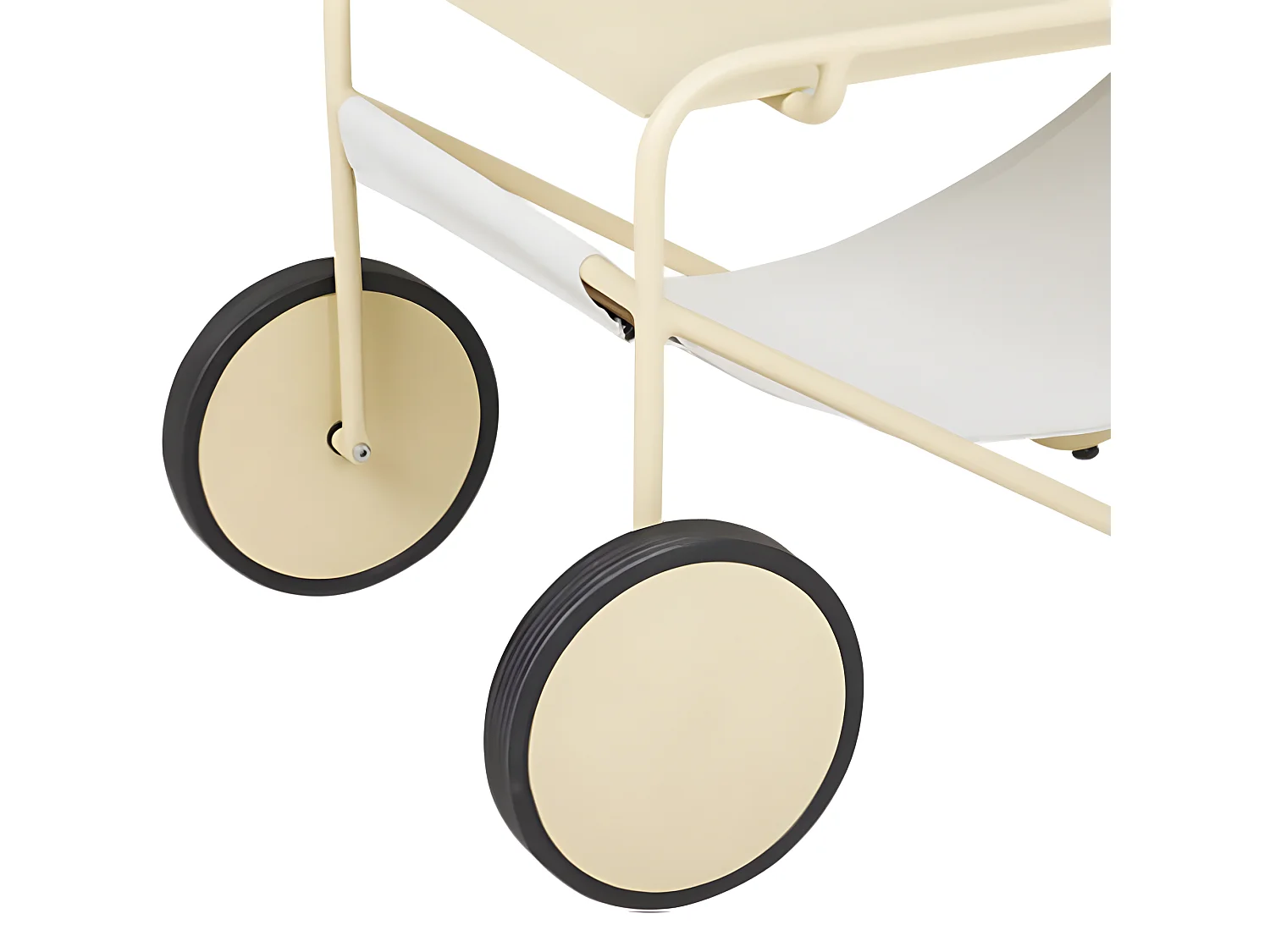 Table d'appoint de jardin en aluminium jaune tendre OSLO