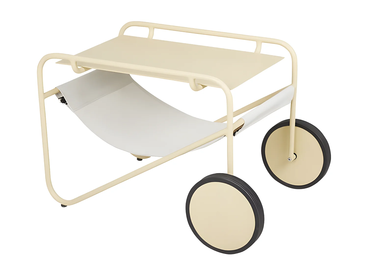 Table d'appoint de jardin en aluminium jaune tendre OSLO