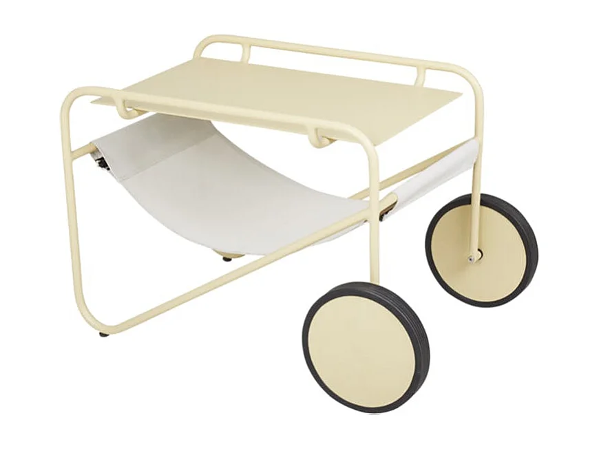 Table d'appoint de jardin en aluminium jaune tendre OSLO