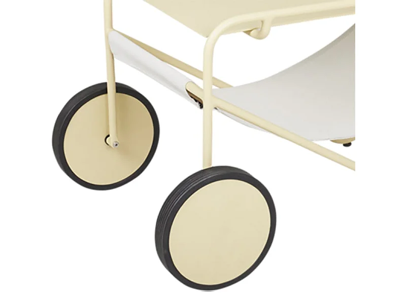 Table d'appoint de jardin en aluminium jaune tendre OSLO