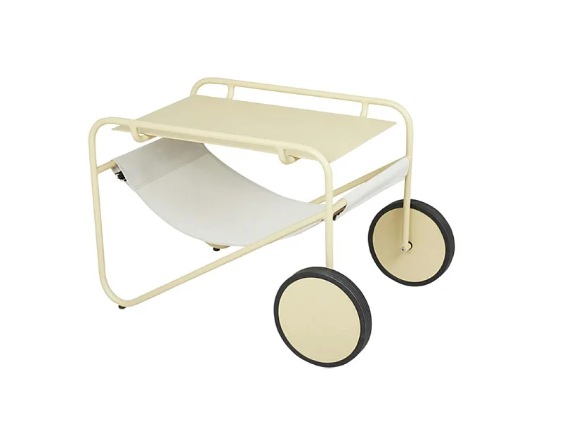 Table d'appoint de jardin en aluminium jaune tendre OSLO