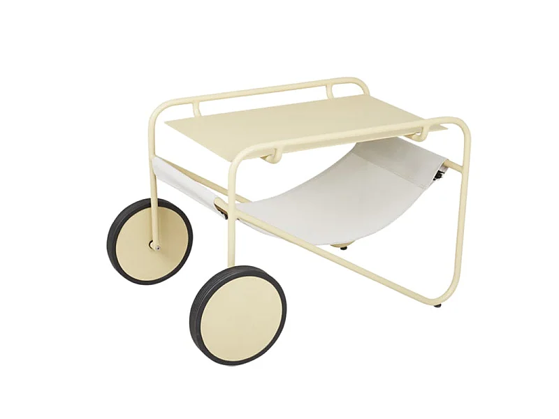 Table d'appoint de jardin en aluminium jaune tendre OSLO