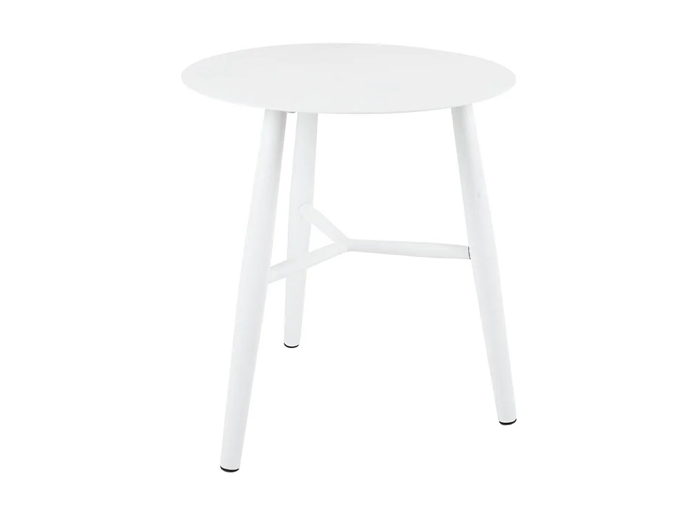 Bout de canapé jardin en aluminium blanc STOCKHOLM