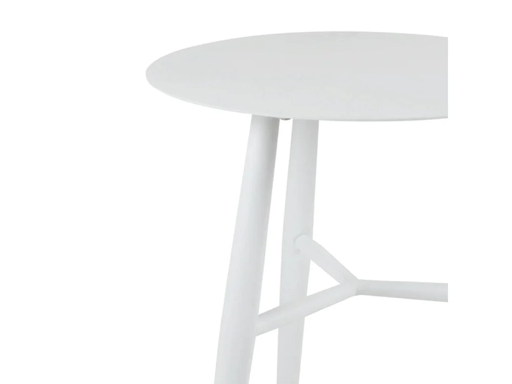 Bout de canapé jardin en aluminium blanc STOCKHOLM
