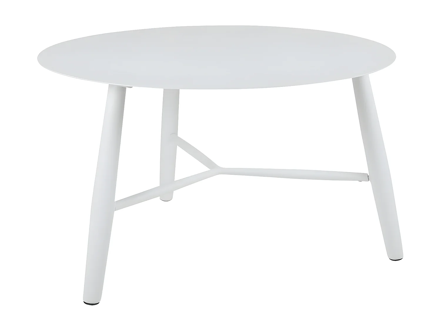 Table basse de jardin en aluminium blanc Ø 75 cm STOCKHOLM