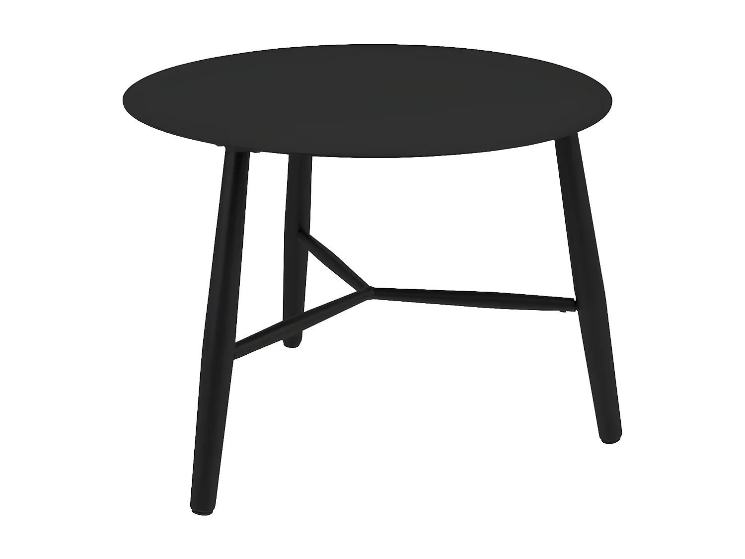 Table basse de jardin en aluminium noir Ø 60 cm STOCKHOLM