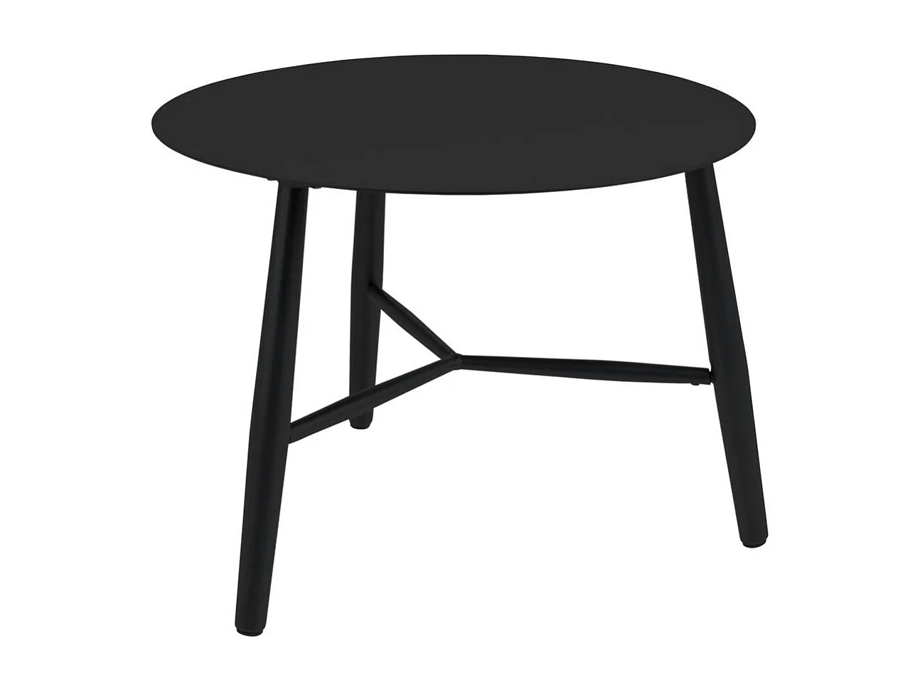 Table basse de jardin en aluminium noir Ø 60 cm STOCKHOLM