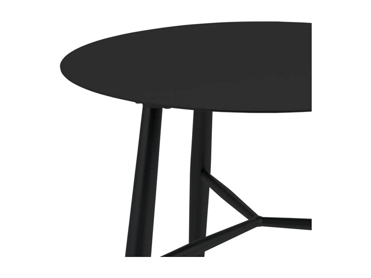 Table basse de jardin en aluminium noir Ø 60 cm STOCKHOLM