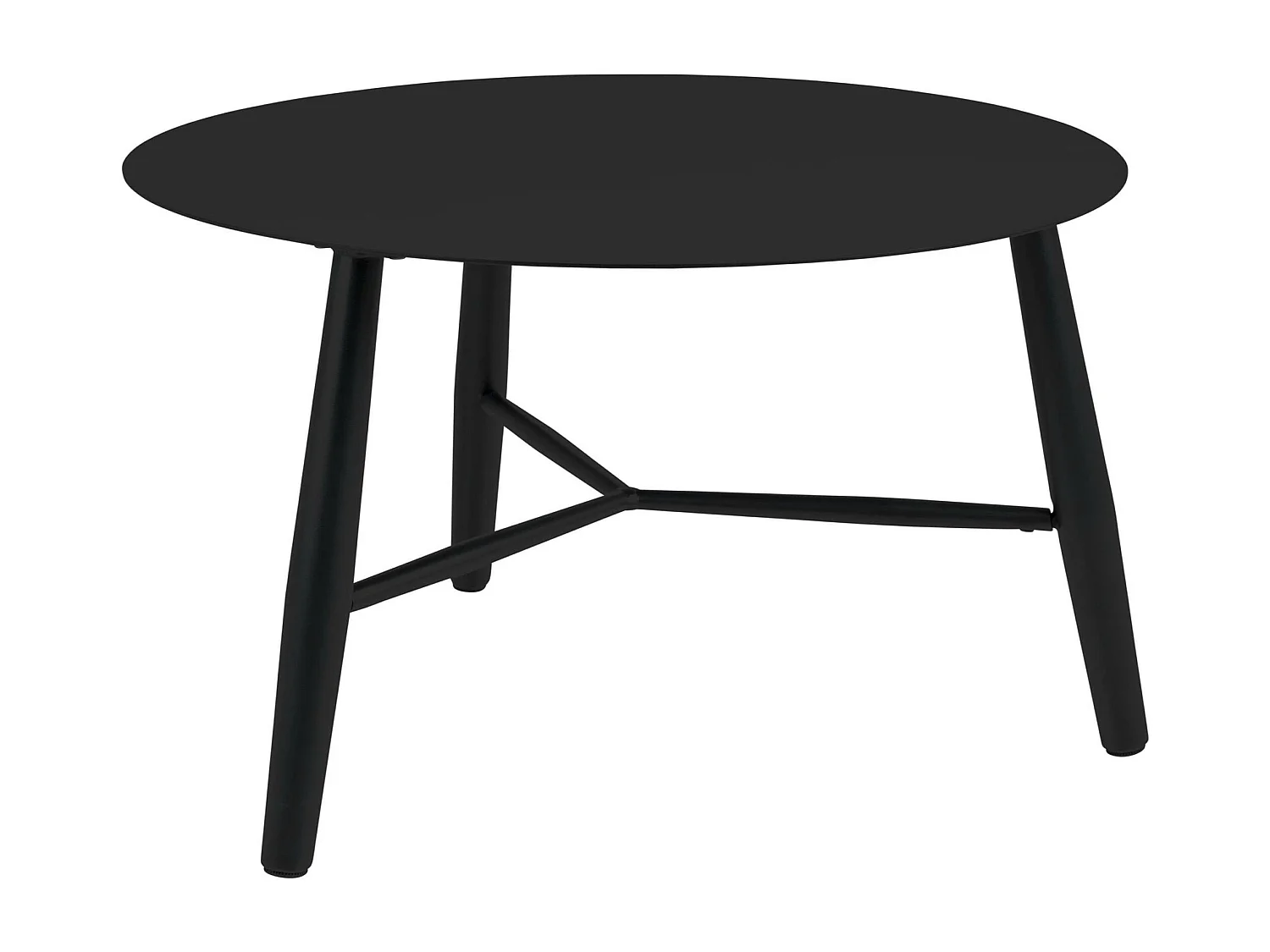 Table basse de jardin en aluminium noir Ø 75 cm STOCKHOLM