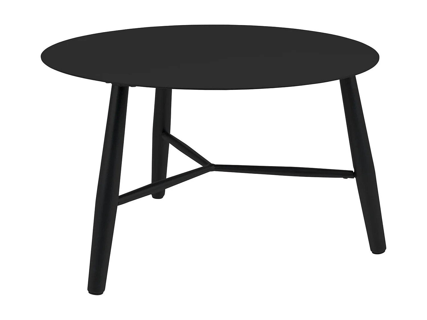 Table basse de jardin en aluminium noir Ø 75 cm STOCKHOLM