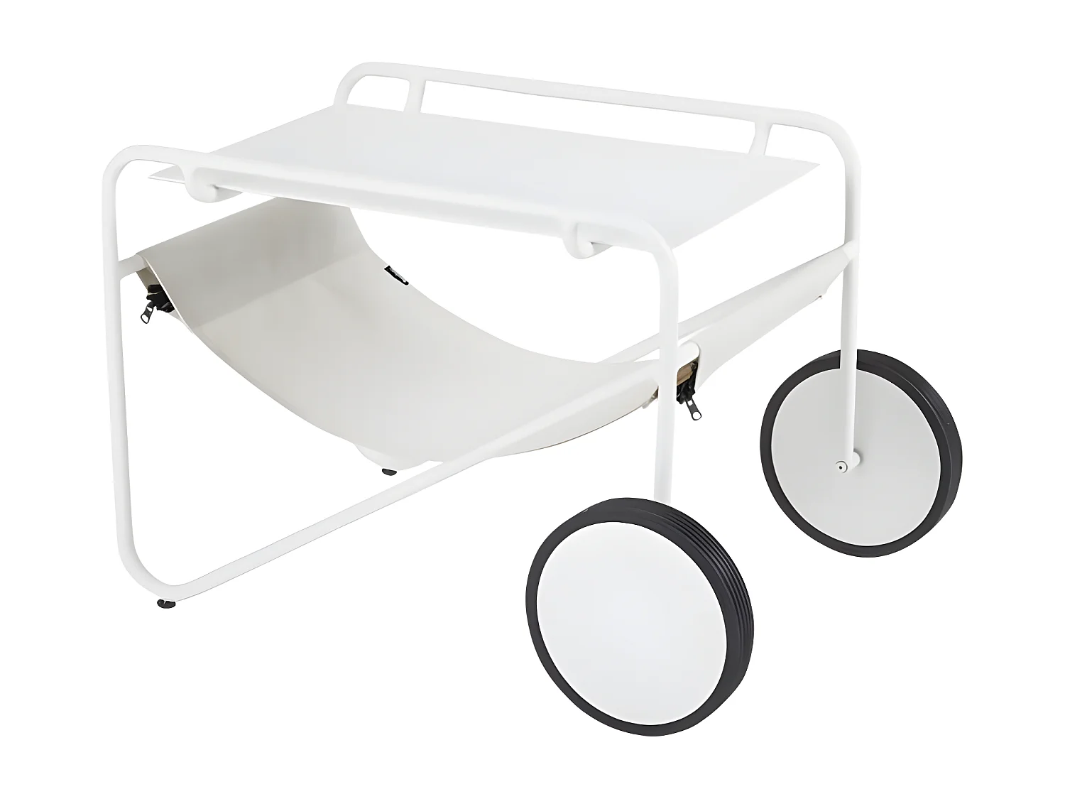 Table d'appoint de jardin en aluminium blanc OSLO