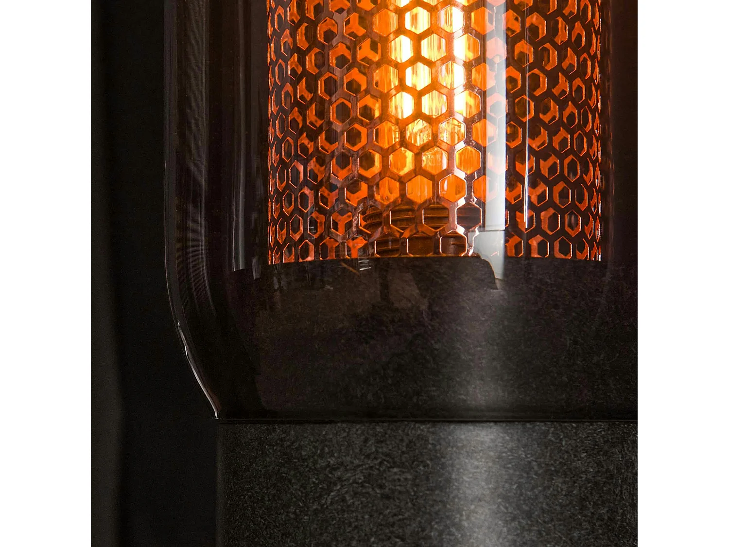 Lampe en verre et métal cuivré NOVA