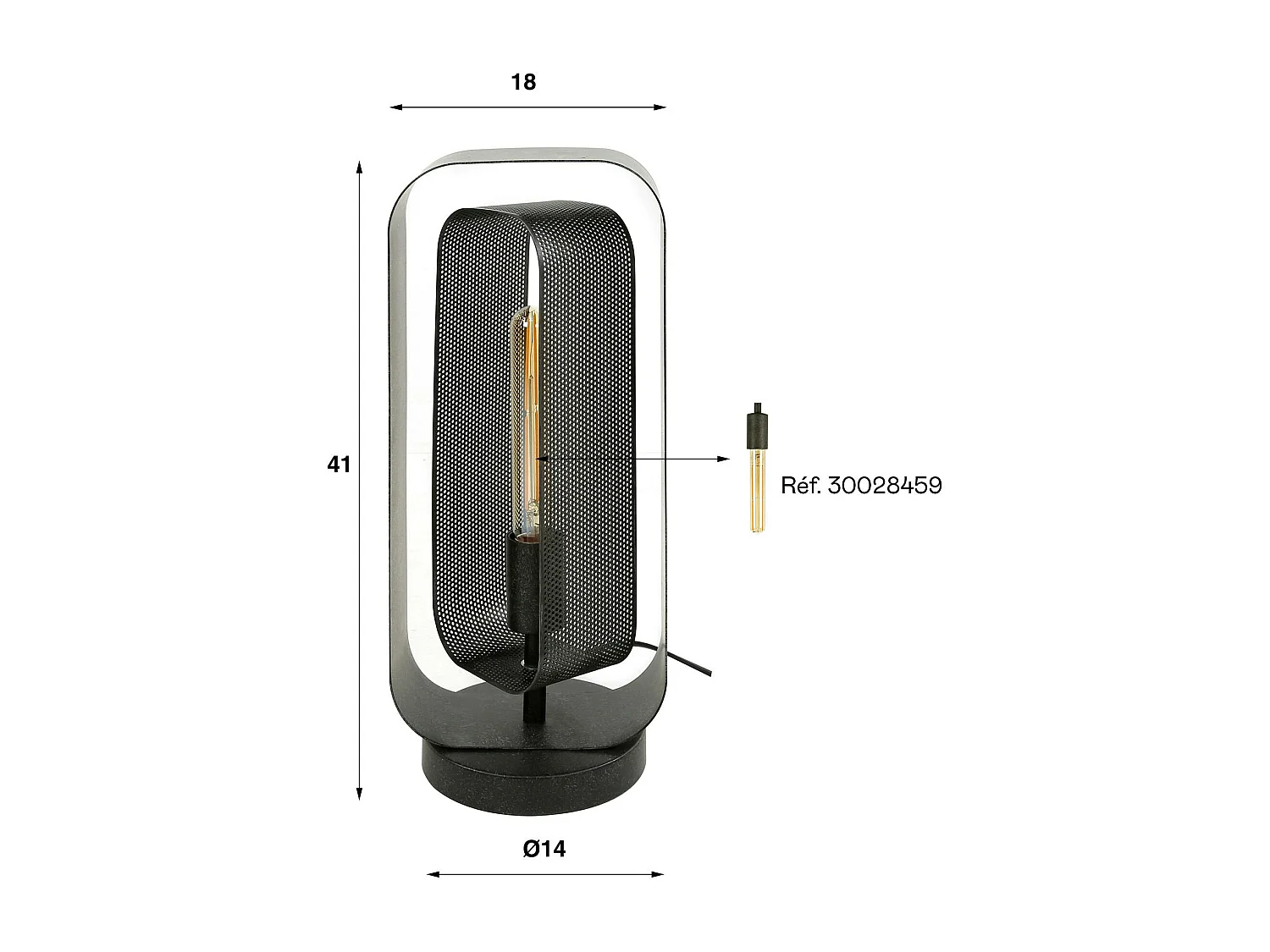 Lampe industrielle à double cadre RALF