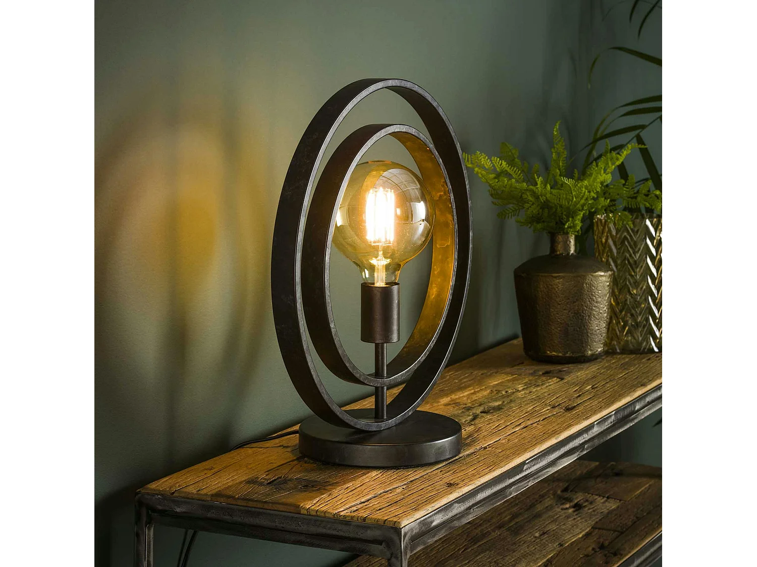 Lampe industrielle anneaux croisés TRIBECA