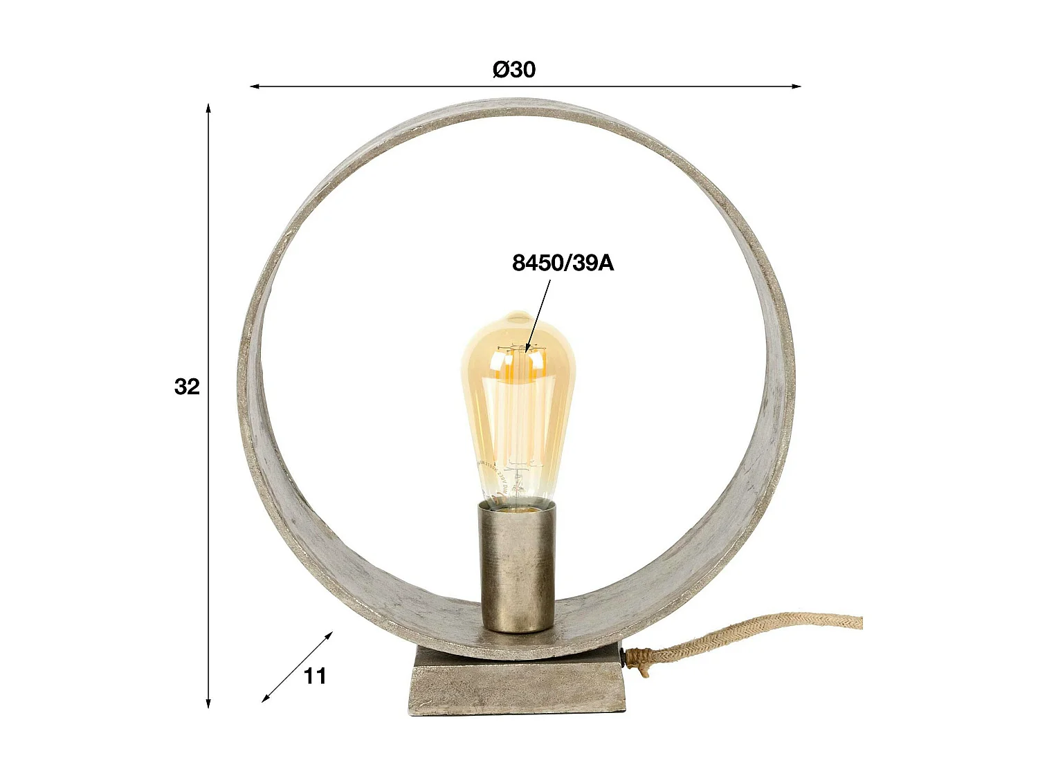 Lampe cercle vintage TRIBECA