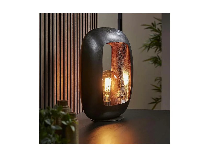 Lampe noire avec cadre épais 44 cm RALF