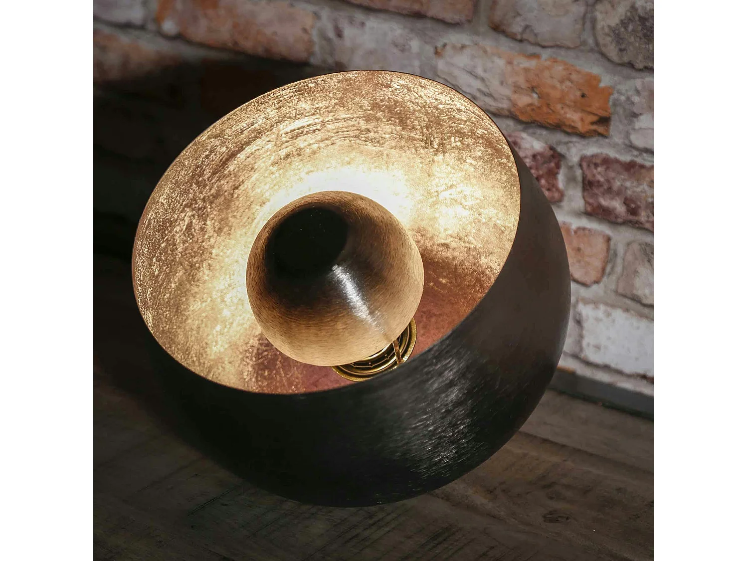 Lampe à poser industrielle cloche noire PM TRIBECA