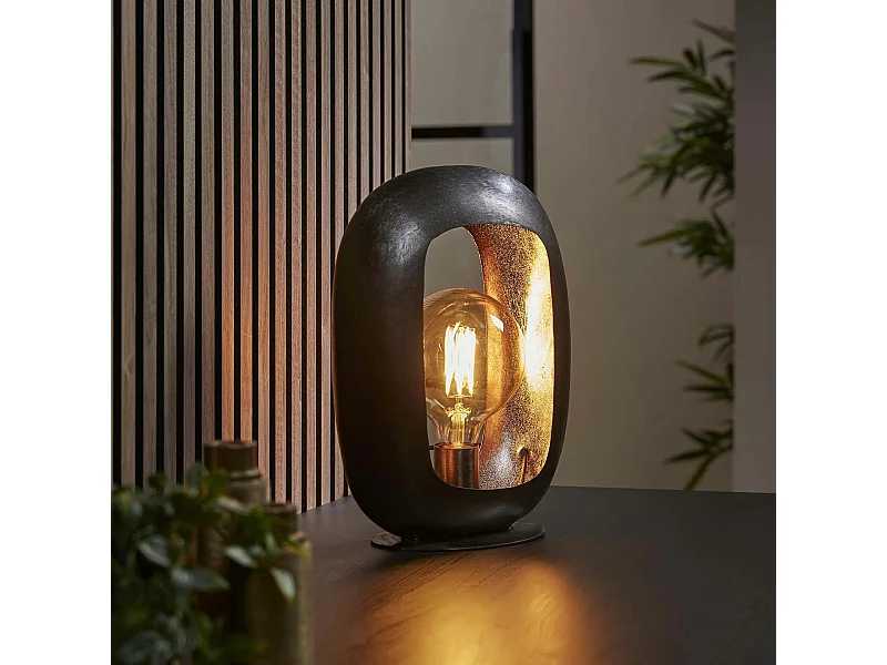 Lampe noire avec cadre épais 35 cm RALF