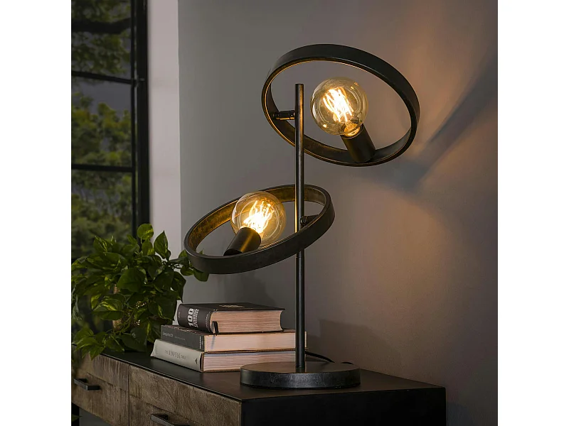 Lampe à poser industrielle 2 anneaux RALF