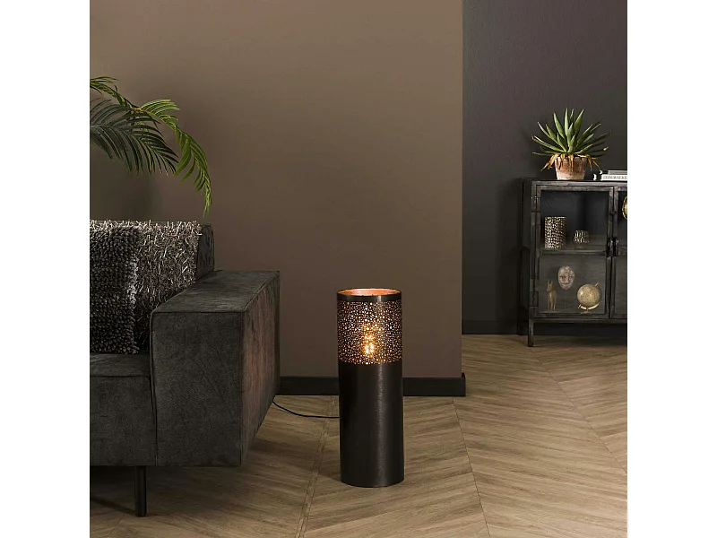 Lampadaire noir effet étoilé 60 cm RALF