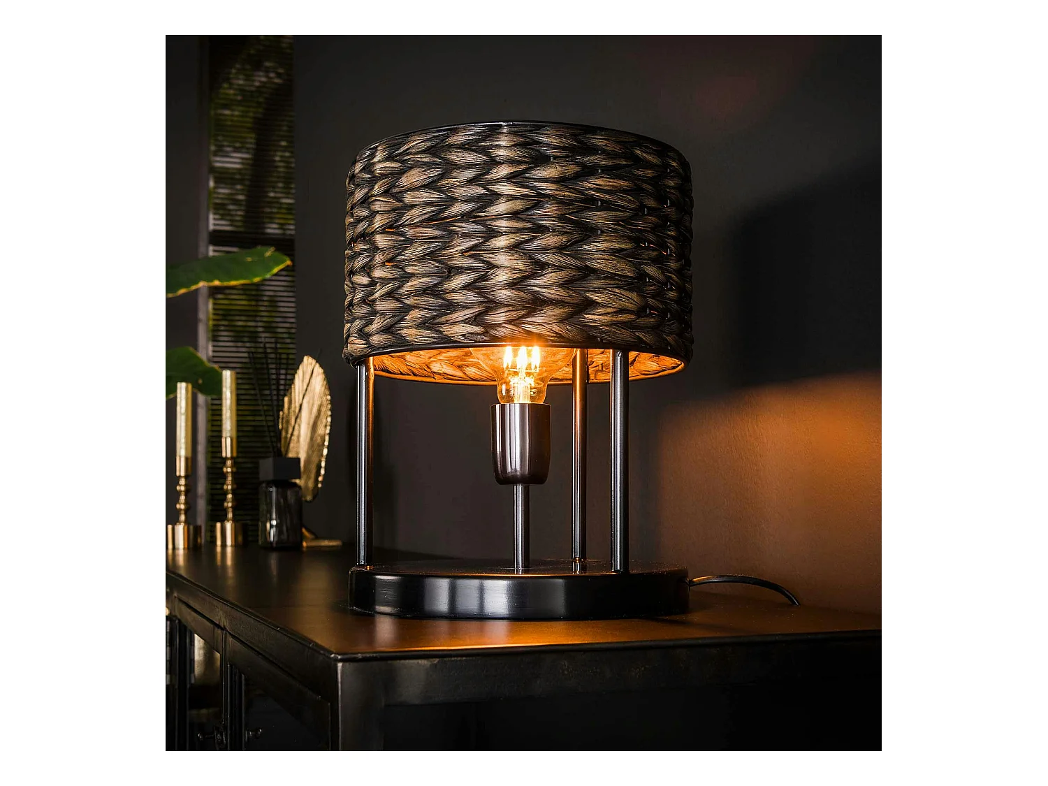 Lampe de salon en jacinthe d'eau TASMANIE