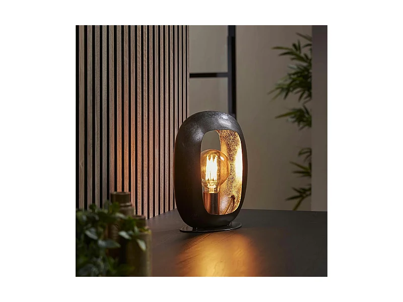 Lampe noire avec cadre épais 30 cm RALF