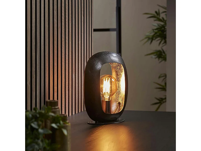 Lampe noire avec cadre épais 30 cm RALF