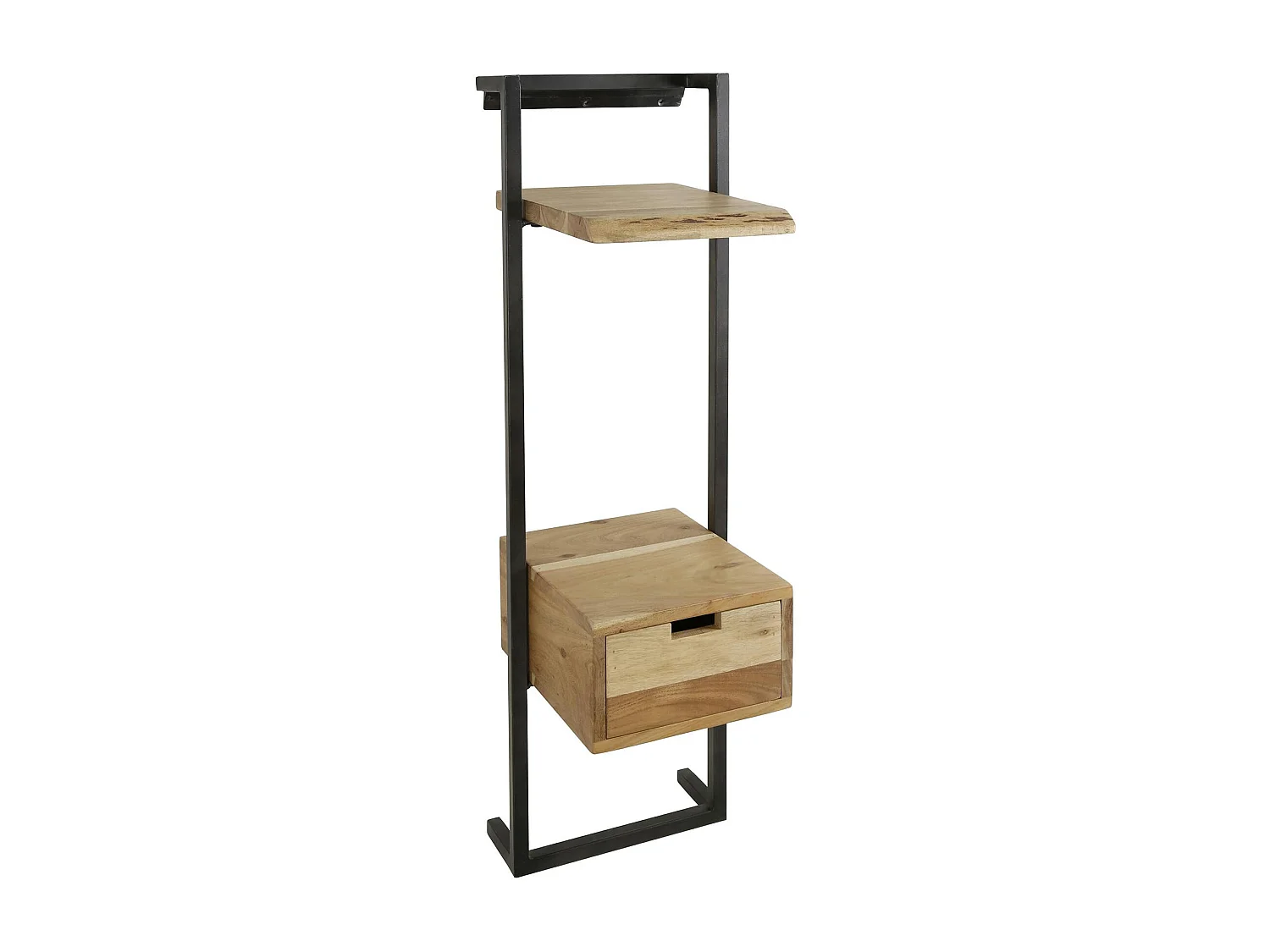 Table de chevet en bois d'acacia structure colonne MELBOURNE