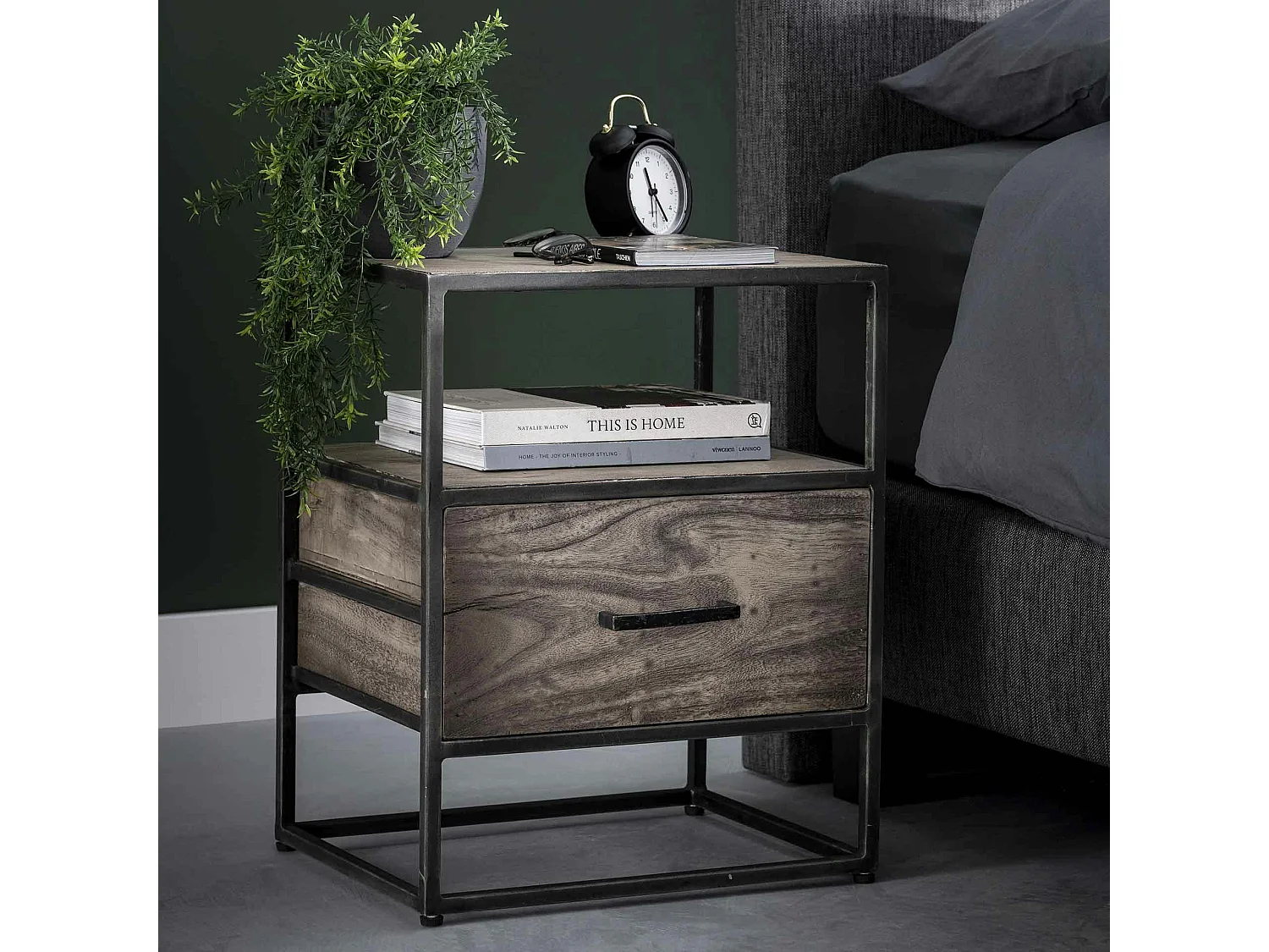 Chevet bois grisé OBAN