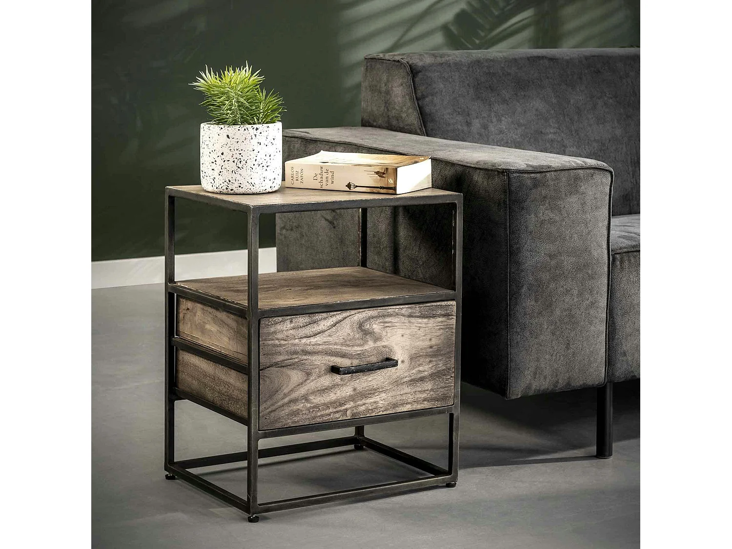 Chevet bois grisé OBAN