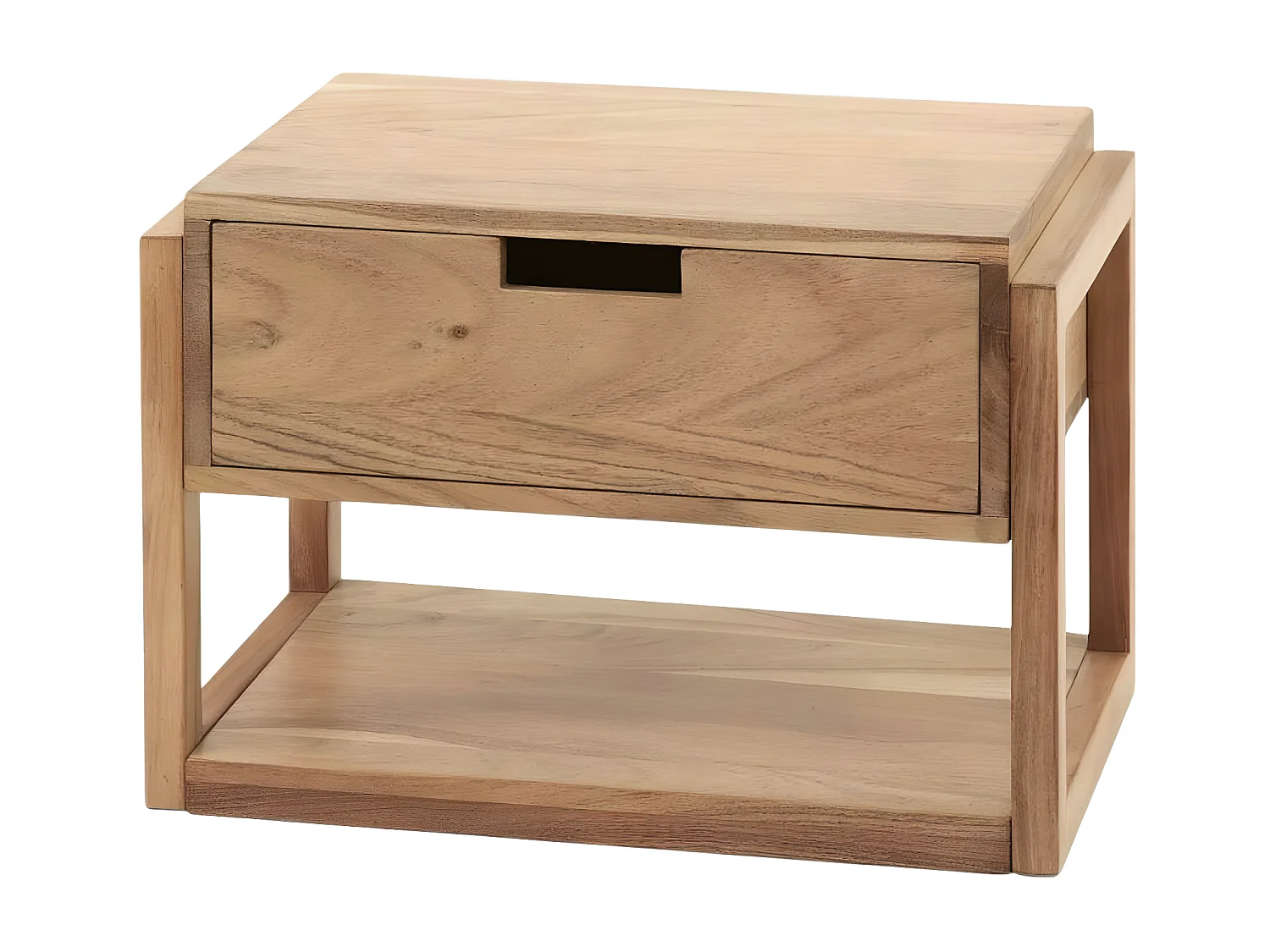 Table de chevet en bois d'acacia 1 tiroir suspendu MELBOURNE