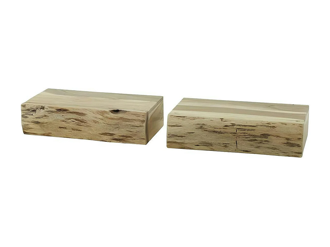 Table de chevet murale bois massif 1 tiroir (lot de 2) MELBOURNE