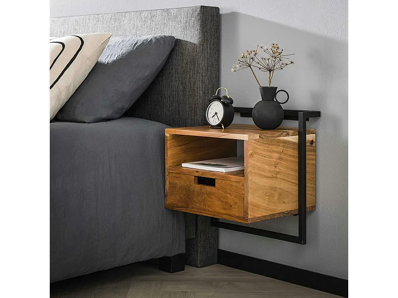 Table de chevet suspendue moderne en bois MELBOURNE