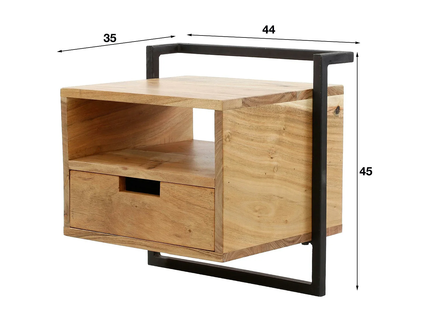 Table de chevet suspendue moderne en bois MELBOURNE