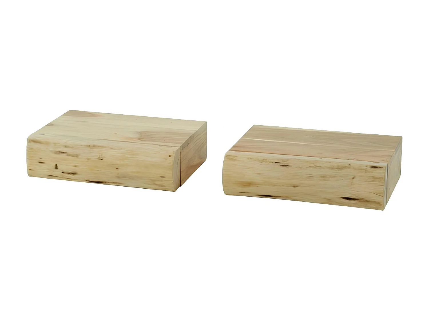 Petite table de chevet murale en bois clair 1 tiroir (lot de 2) MELBOURNE