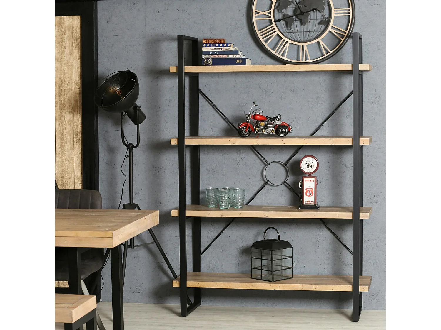 Meuble étagère en bois recyclé AUCKLAND