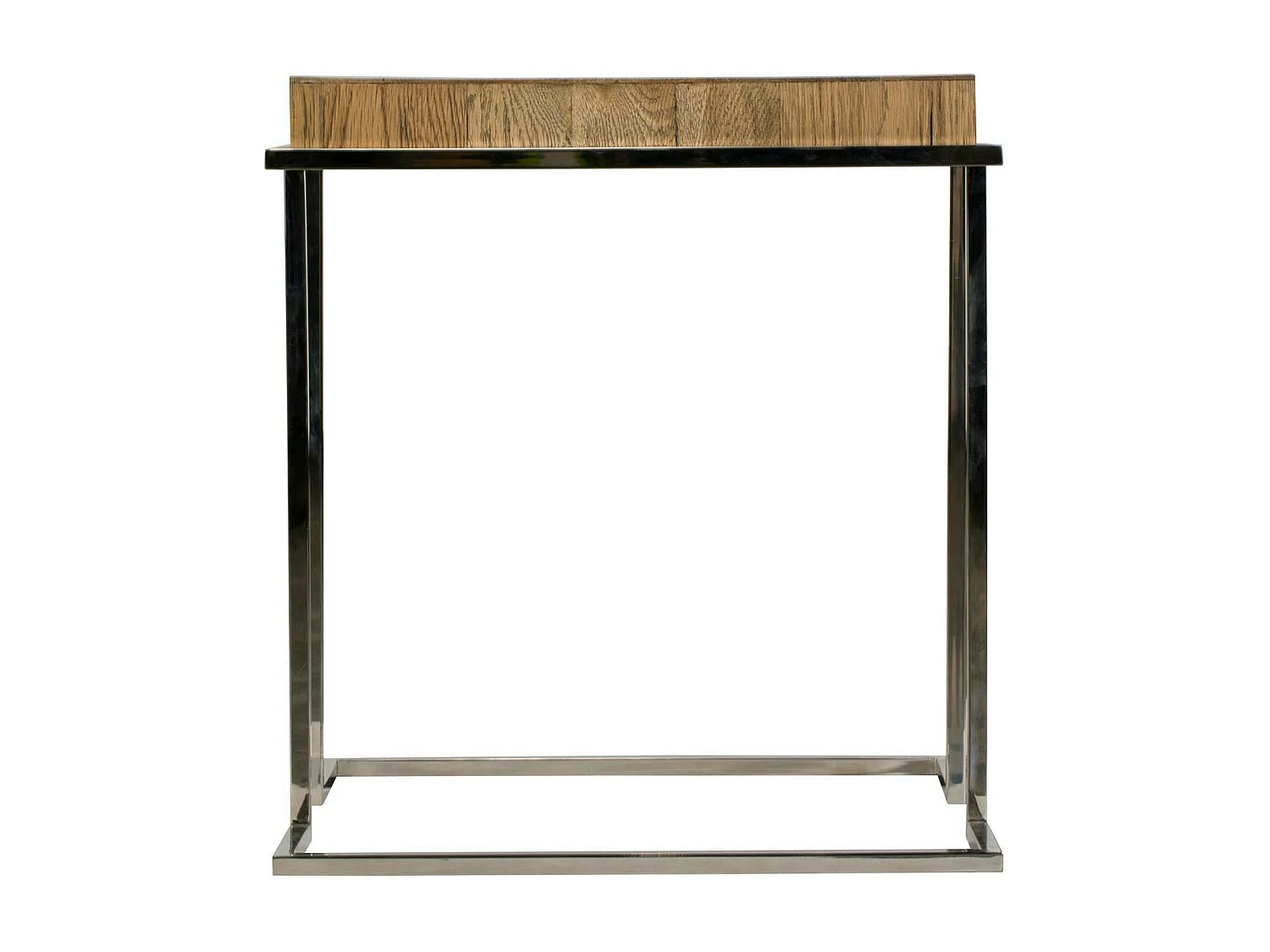 Bout de canapé bois de chêne acier RIVERSIDE