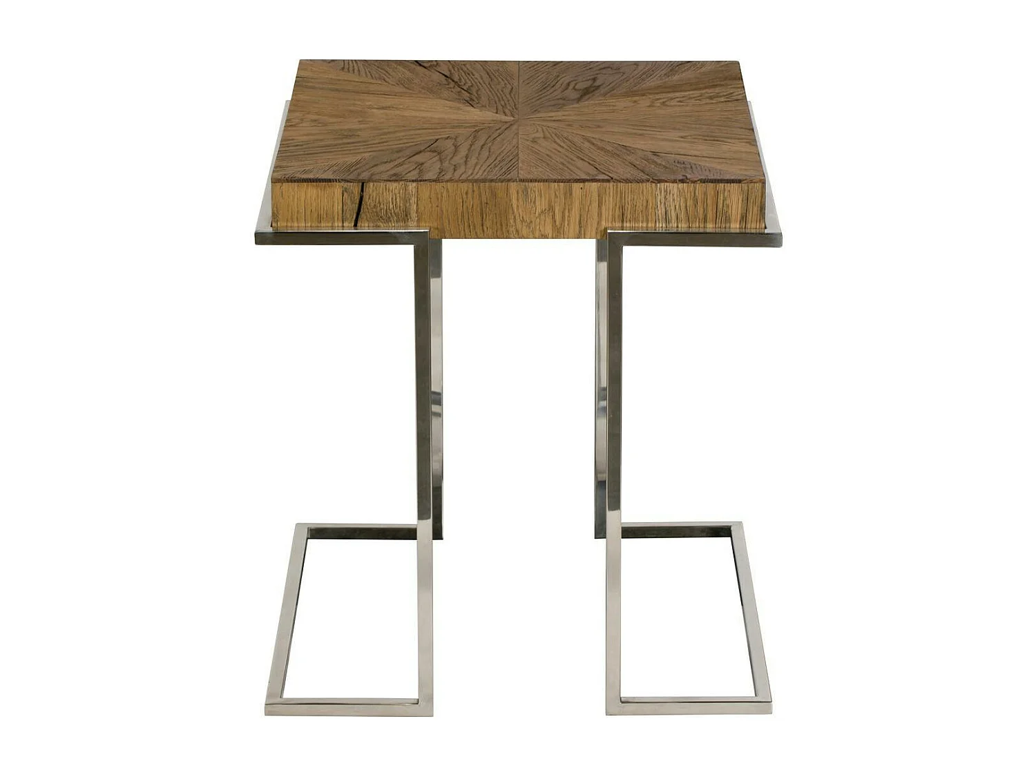 Bout de canapé bois de chêne acier RIVERSIDE